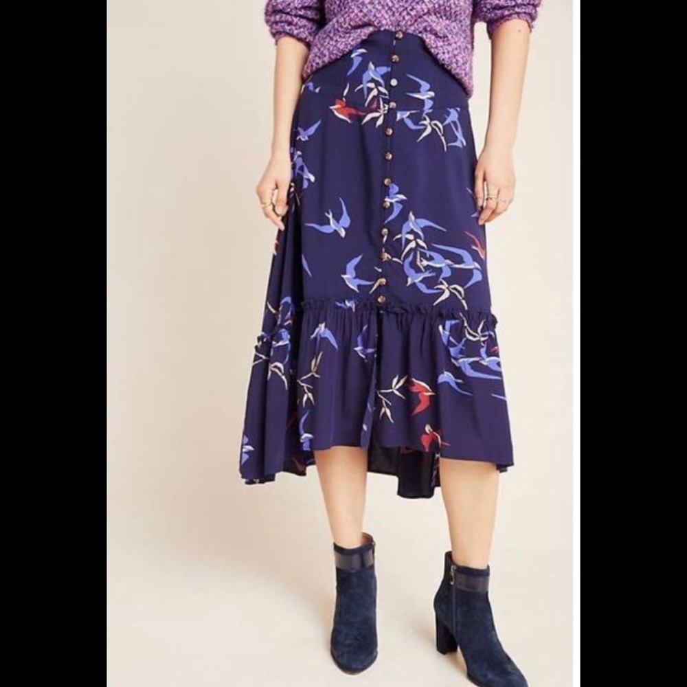 Anthropologie Blue New Merida Flounced By Maeve 22W